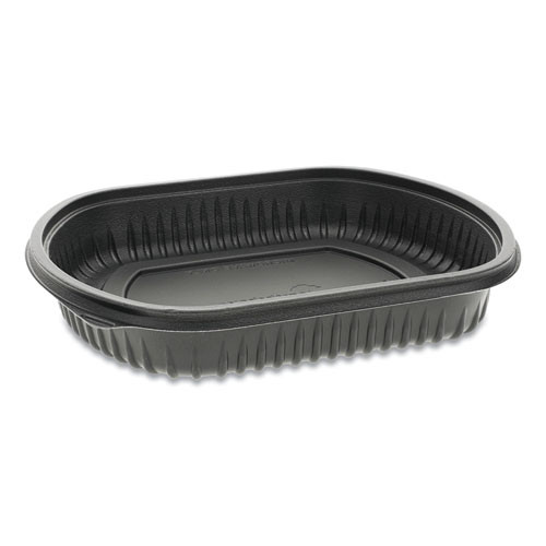 Pactiv Evergreen Clearview Micromax Microwavable Container, 36 Oz, 9.38 X 8 X 1.5, Black, 250/carton ( PCT0CN846360000 )