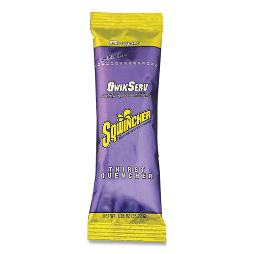 Sqwincher Thirst Quencher Qwikserv Electrolyte Replacement Drink Mix, Grape, 1.26 Oz Packet, 8/pack ( SQW060904GR )