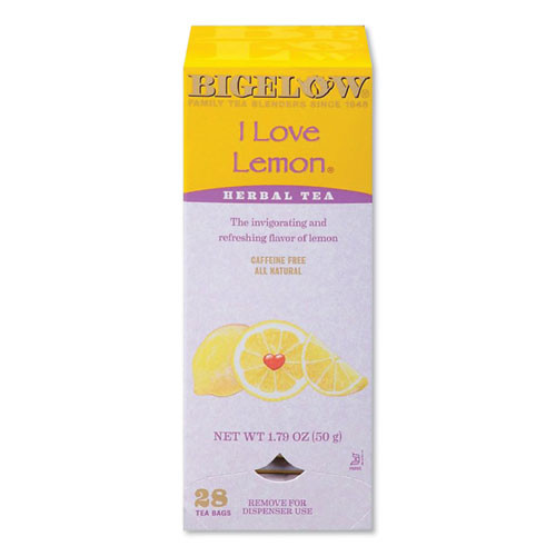 Bigelow I Love Lemon Herbal Tea, 0.06 Oz Tea Bag, 28/box ( BTCRCB003991 )