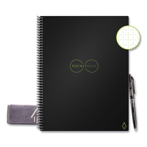 Photos - Notebook RocketBook Core Smart , Dotted Rule, Black Cover, 11 X 8.5, 16 She 