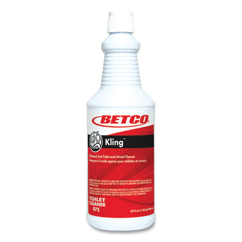 Betco Kling Toilet Bowl Cleaner, Mint-wintergreen Scent, 32 Oz Bottle, 12/carton ( BET0751200 )