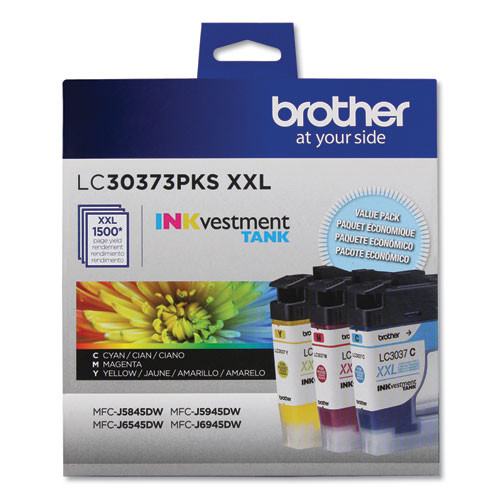 Photos - Ink & Toner Cartridge Brother Lc30373pks Inkvestment Super High-yield Ink, 1,500 Page-yield, Cya 