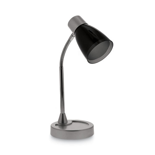 Photos - Chandelier / Lamp Bostitch Adjustable Led Desk Lamp, 4.5" Dia Base, 20" Tall, Chrome/black ( 
