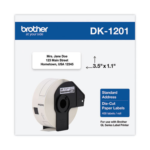 Photos - Ink Ribbon Brother Die-cut Address Labels, 1.1" X 3.5", White, 400/roll  ( BRTDK1201 )