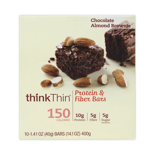 Photos - Mixer thinkThin High Protein Bars, Almond Brownie, 1.41 Oz Bar, 10 Bars/box, Del