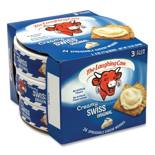 The Laughing Cow Creamy Swiss Wedge, 6 Oz Tub, 3 Tubs/pack, Delivered In 1-4 Business Days ( GRR90200065 ) - 746378 - Coffee and Breakroom The Laughing Cow Creamy Swiss Wedge, 6 Oz Tub, 3 T sku 746378