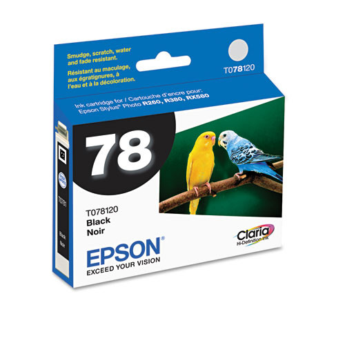 Photos - Ink & Toner Cartridge Epson T078120-s (78) Claria Ink, 300 Page-yield, Black  ( EPST078120S )