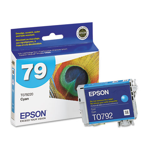 Photos - Ink & Toner Cartridge Epson T079220 (79) Claria High-yield Ink, 810 Page-yield, Cyan ( EPST07922 