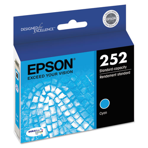 Photos - Ink & Toner Cartridge Epson T252220-s (252) Durabrite Ultra Ink, Cyan  ( EPST252220S )