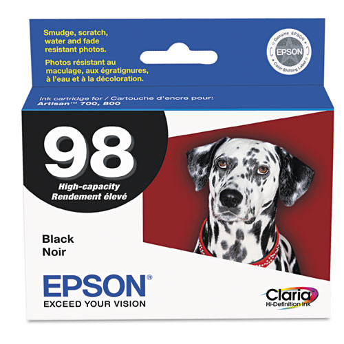 Photos - Ink & Toner Cartridge Epson T098120-s (98) Claria High Yield Ink, 450 Page-yield, Black ( EPST09 