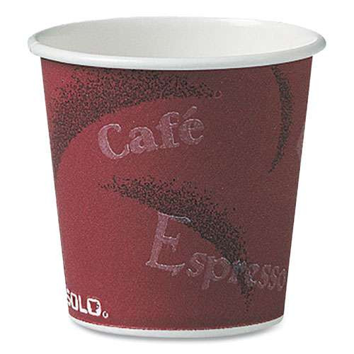 Photos - Darts Dart Polycoated Hot Paper Cups, 4 Oz, Bistro Design, 50/pack, 20 Pack/cart
