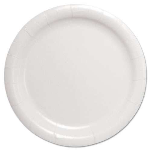Photos - Darts Dart Bare Eco-forward Clay-coated Paper Dinnerware, Plate, 9" Dia, White,