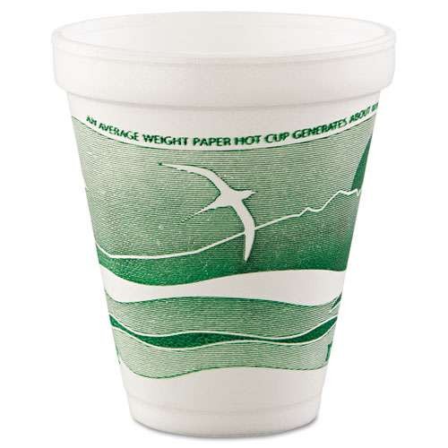 Photos - Darts Dart Horizon Hot/cold Foam Drinking Cups, 12 Oz, Green/white, 25/bag, 40 B