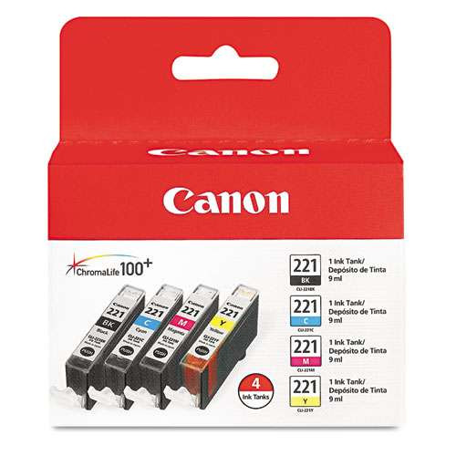 Photos - Ink & Toner Cartridge Canon 2946b004  Ink, Black/cyan/magenta/yellow, 4/pack ( CNM2946B (cli-221)