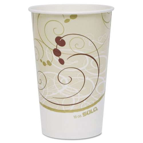 Photos - Darts Dart Symphony Paper Cold Cups, 16 Oz, White/beige, 50/sleeve, 20 Sleeves/c